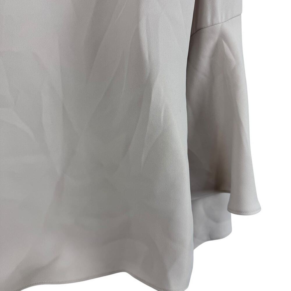 Chicos Bell Flare Sleeve Ecru Neutral Blouse Top Shirt Career sz 0 / 4 / 6 - Picture 11 of 16